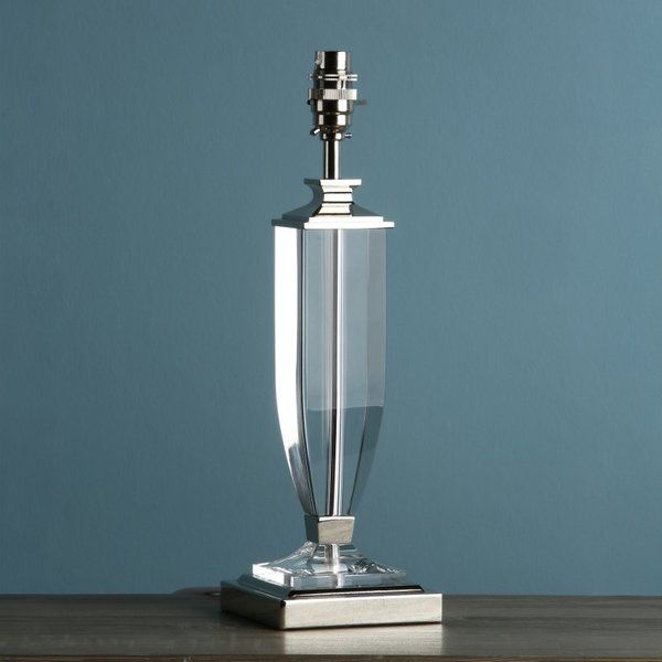 Laura Ashley Carson Polished Nickel Crystal Large Table Lamp Base