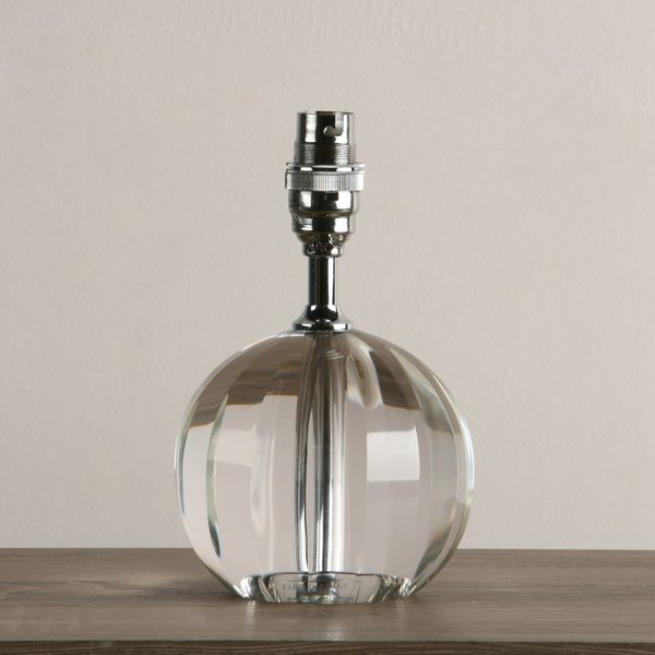 Laura Ashley Lydia Hand-Cut Faceted Crystal Glass Globe Table Lamp Base Petite