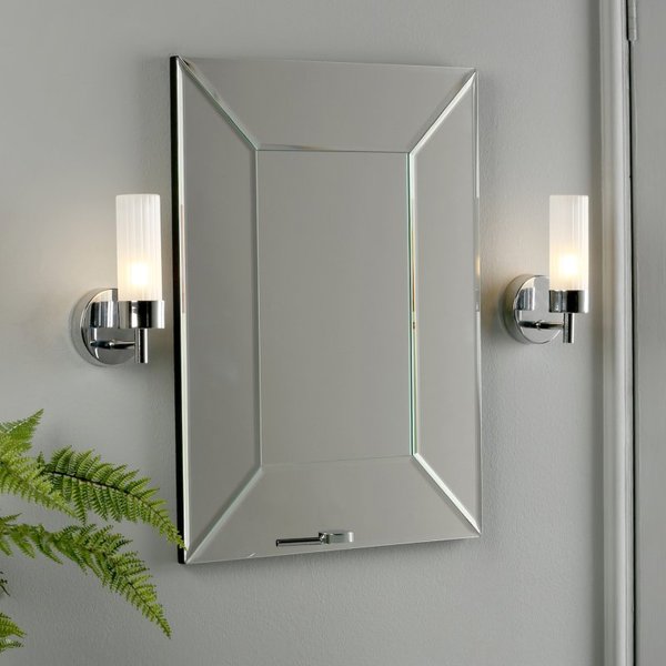 Laura Ashley LA3756153-Q Howard Bathroom Wall Light In Polished Chrome Finish IP44