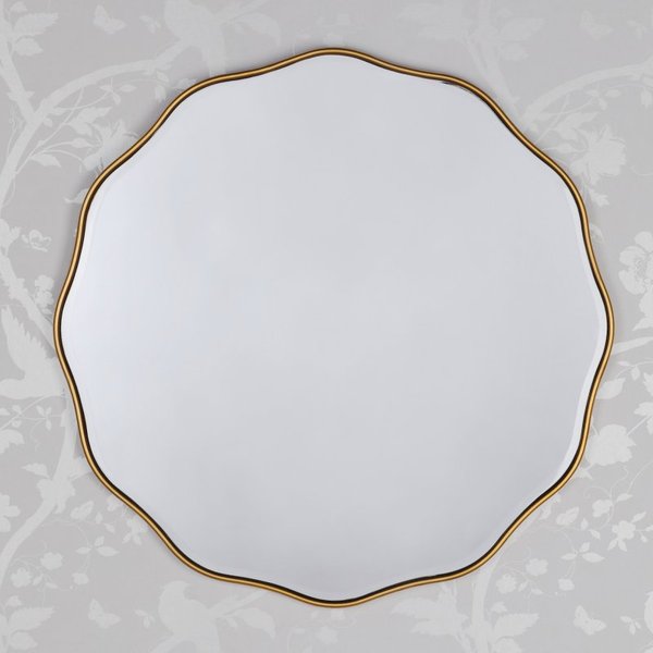 Laura Ashley Medora Round Mirror In Matt Gold Finish