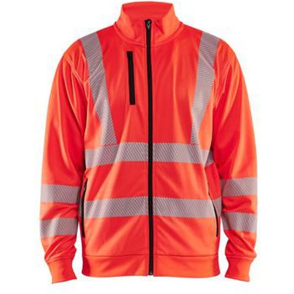 Felpa Con Zip Alta Visibilità Rosso Fluo M,-image