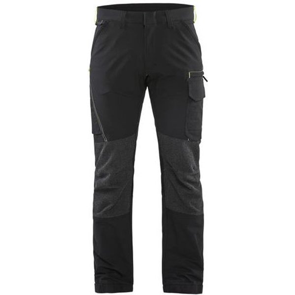 Blaklader - Pantaloni Tessuto Stretch 4d Donna Nero/giallo Fluo C34-image
