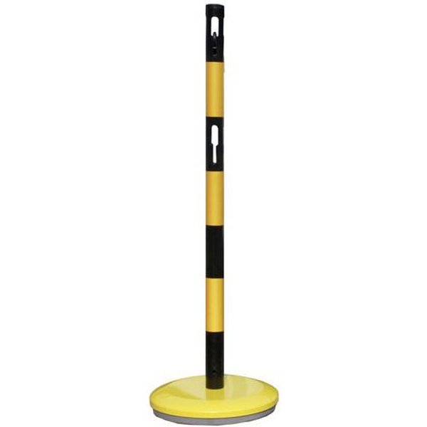 Viso - Paletto Di Segnalazione Acciaio Nero/giallo Catena E Base-image