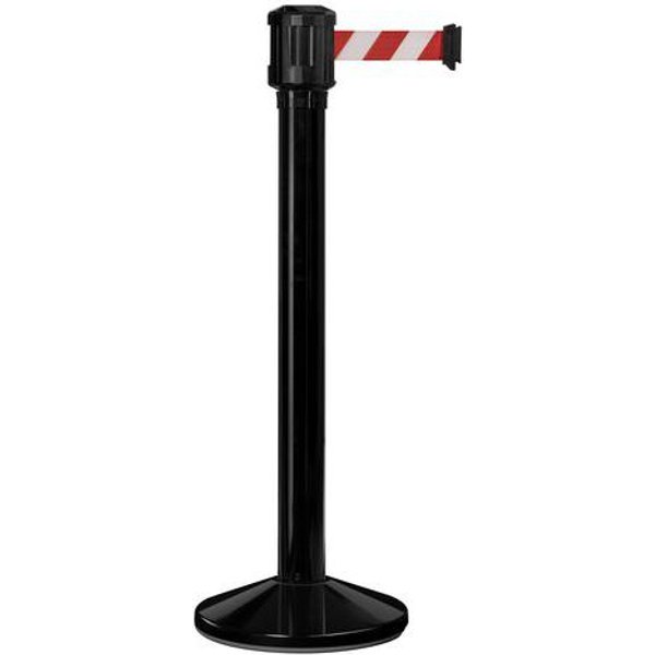 Viso - Paletto Per Esterni Nero Con Nastro 4m Rosso/bianco-image