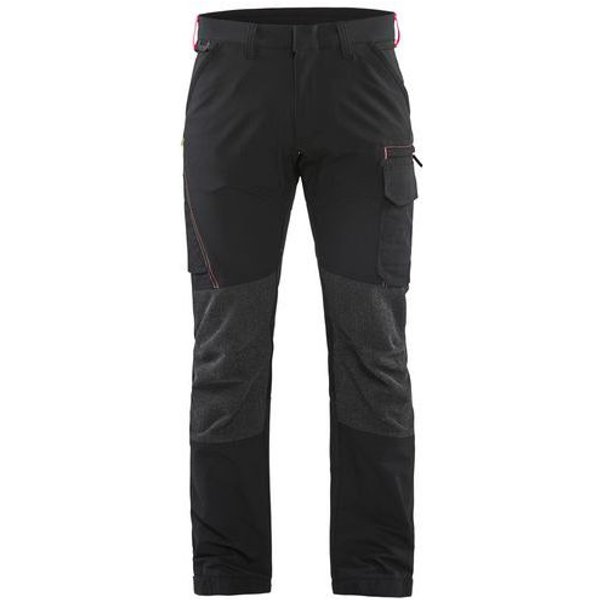 Blaklader - Pantaloni Da Lavoro In Tessuto Stretch 4d Nero/rosso C150-image
