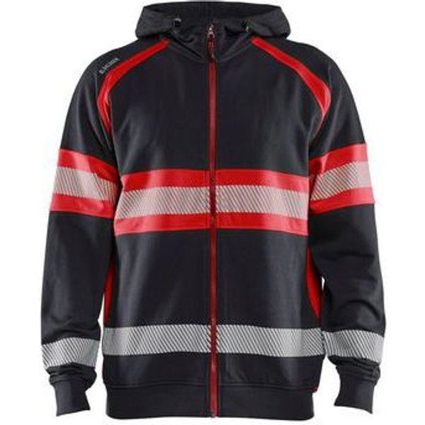 Felpa Con Cappuccio Alta Visibilità Rosso Fluo L,-image