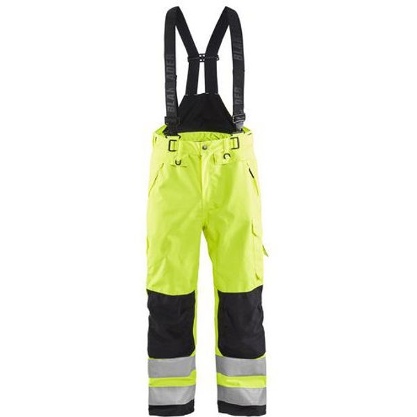 Blaklader - Pantaloni Con Bretelle Hardshell Giallo Fluo/nero D88-image