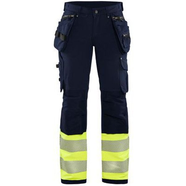 Blaklader - Pantaloni Artig Alta Visib Stretch Grigio E Giallo Fluo C48-image