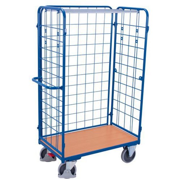 Roll-Container Con Base In Legno - 1040 X 525 X 1780 Mm - Portata 400 Kg,-image