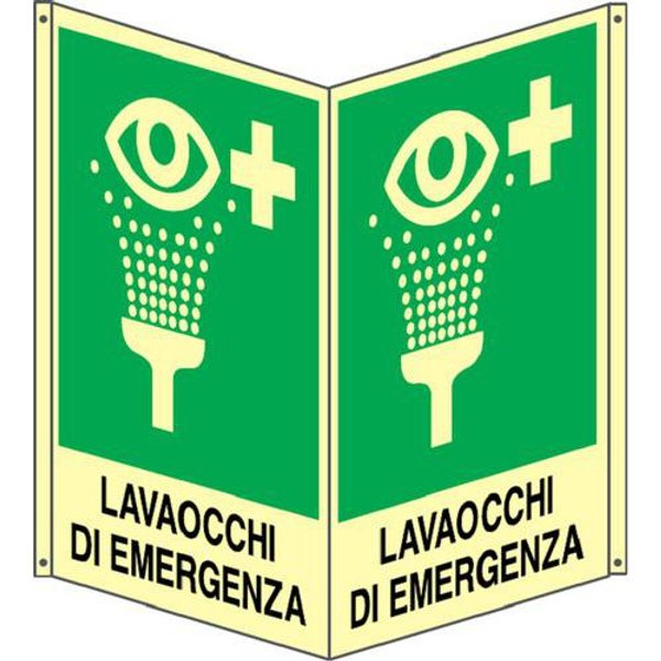 Bifacciale Verticale Luminescente - Lavaocchi Emergenza,-image