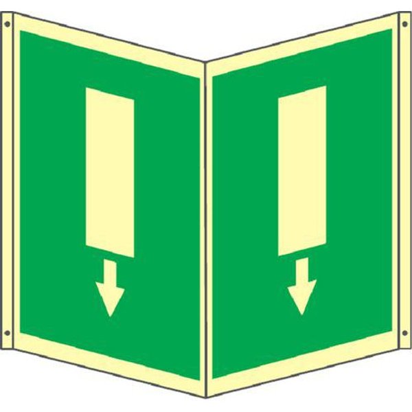 Bifacciale Quadrato Luminescente - Uscita Emergenza 160X160,-image