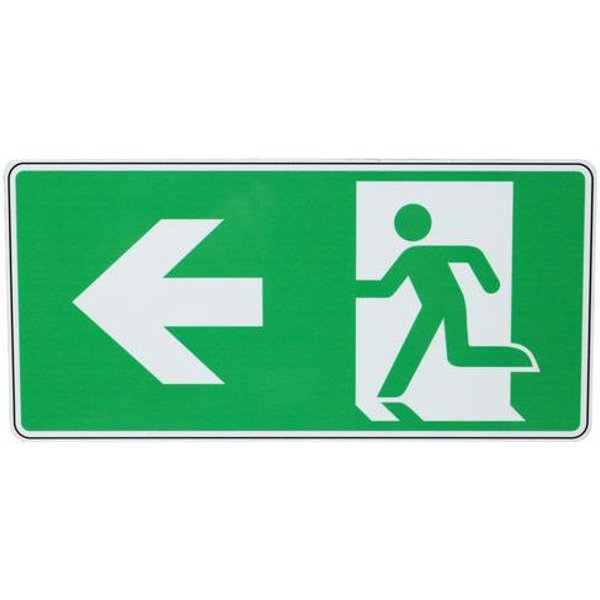 Cartello Uscita Sicurezza Freccia Sinistra-all-250x125mm - Manutan-image