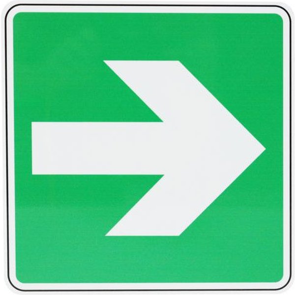 Cartello-Freccia A Destra A 90°-Pvc-120Mm,-image