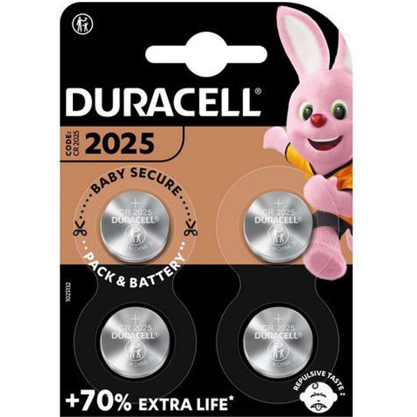 Pila A Bottone Al Litio Dl 2025 Confezione Da 4 Duracell,-image