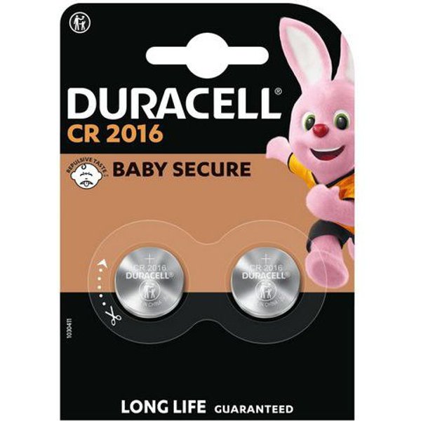 Lotto di 2 Pila A Bottone Al Litio Cr2016 - Confezione Da 2 - Duracell-image