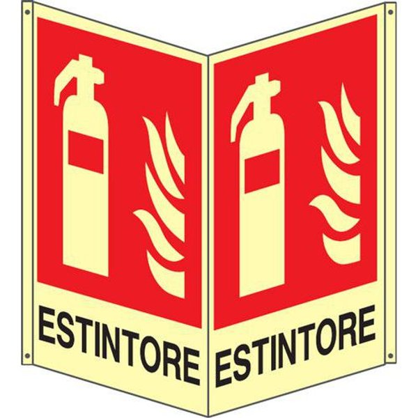 Bifacciale Verticale Luminescente Estintore250X310,-image