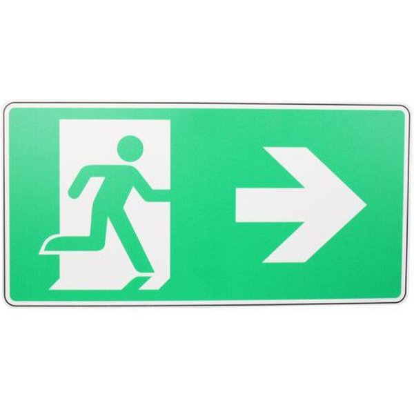 Cartello Uscita Di Sicurezza Freccia A Dx-Pvc-250X125Mm,-image