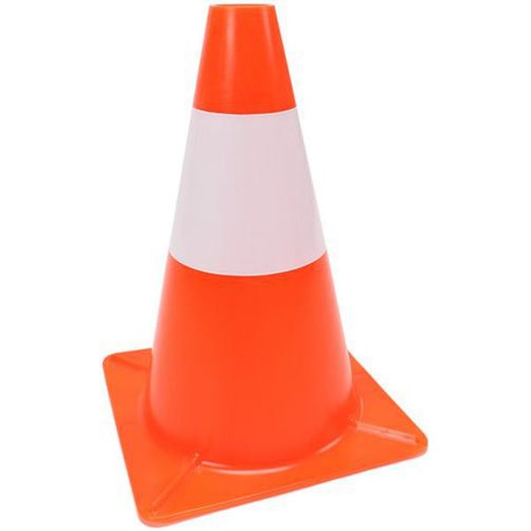 Cono Di Segnalazione Fluor. 30 Cm Rosso/Bianco,-image