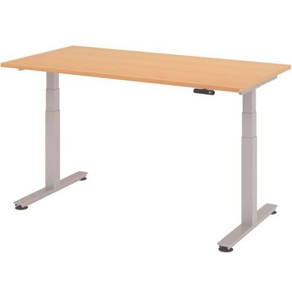 Scrivania Elettrica A Memoria 160 X 80 Cm Faggio,-image