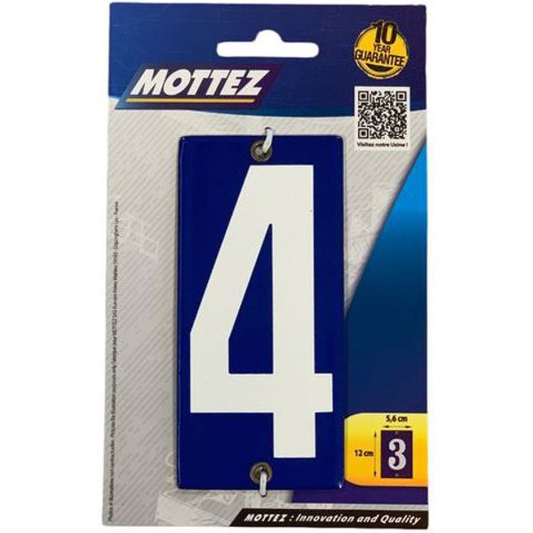 Numero Civico Smaltato - Cifra 4,-image