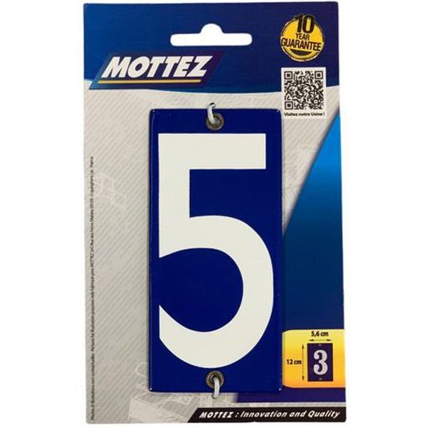 Numero Civico Smaltato - Cifra 5,-image