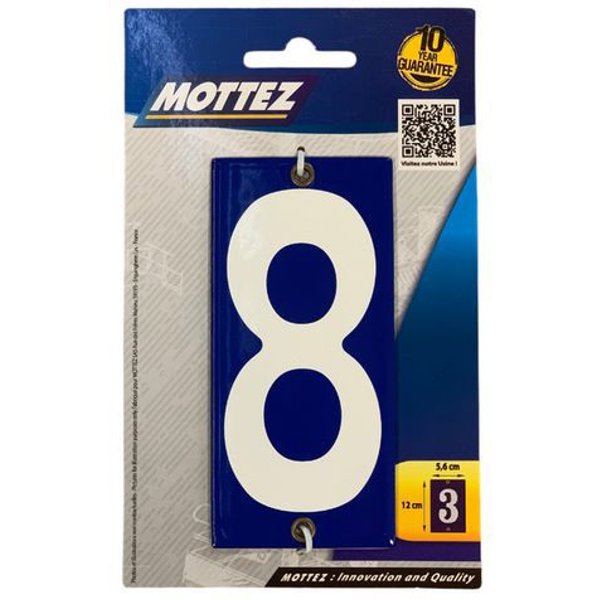 Numero Civico Smaltato - Cifra 8,-image