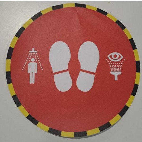 Adesivo Per Pavimenti - Doccia E Lavaocchi Di Emergenza,-image