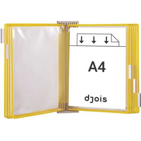 Djois Made By Tarifold - Supporto Murale A4 Elemento Su Ccessivo 10 Car Telline Giall-image