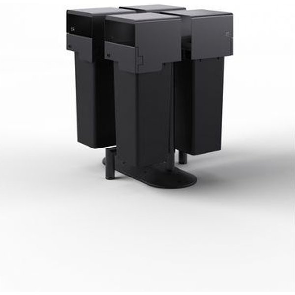 Portarifiuti Coperto Quadruplo Su Base 4X53 L Contenitori,-image