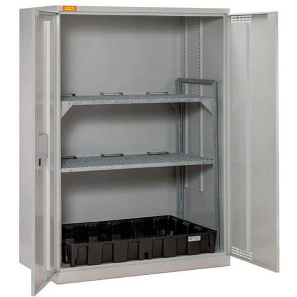 Armadio Per Fusti 14/20 Scaffalatura E Vasca Raccolta 120L,-image