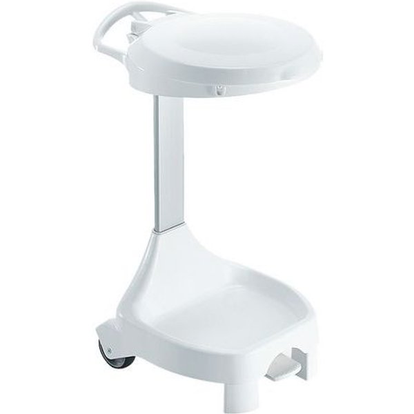 Supporto Sacco Rifiuti Smile Con Pedale 2RUOTE-BIANCO,-image