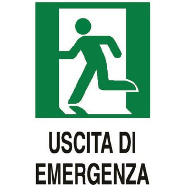 Cart. Alluminiouscita Di Istra 180X120Mm Emergenza A Sin,-image