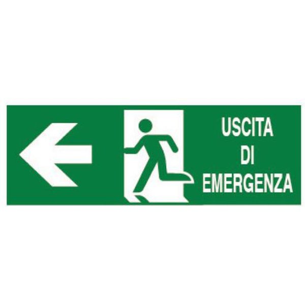 Cart. Alluminio Uscita Emergenza A Sinistra 125X350Mm Con Sc,-image