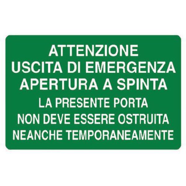 Cart. Alluminioattenzione Enza Uscita Di Emerg,-image
