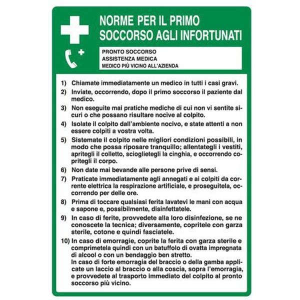 Cart. Alluminio Norme Per Il 500X350Mm Primo Soccorso,-image