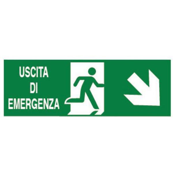 Cart. Alluminio Uscita Sicurezza In Basso A Destra 125X350Mm,-image
