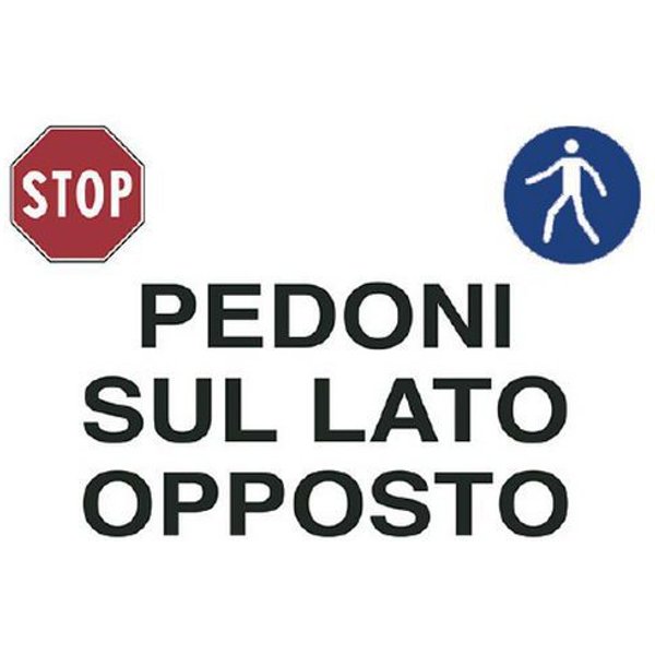 Cart. Alluminio Mm 700X500 Opposto Pedoni Sul Lato,-image
