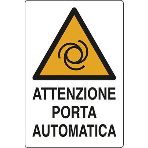Cart. Alluminio Attenzione 500X350 Porta Automatic,-image