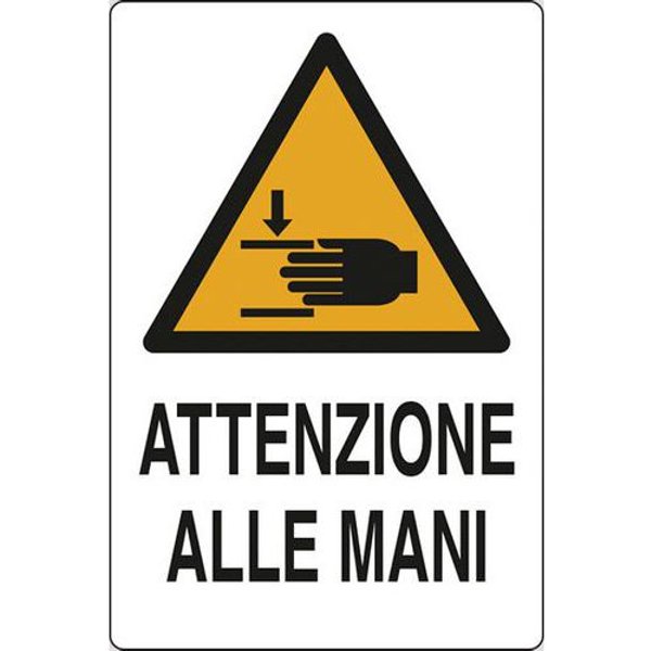 Cart. Alluminio Attenzione 500X350 Alle Mani,-image