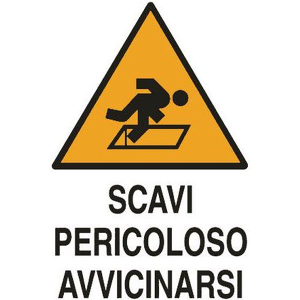 Cart. Alluminio Scavi Pericoloso 180X120 Avvicinarsi,-image
