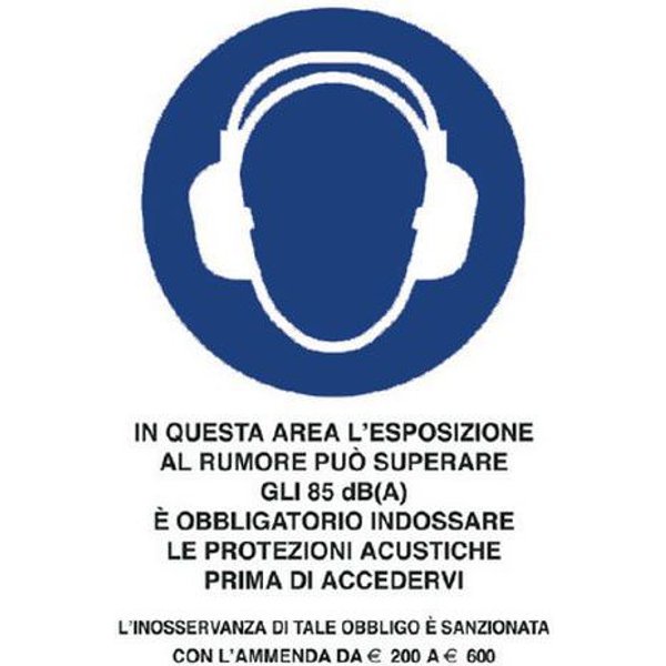 Cart. Alluminio Area Con Rumori 700X500 Oltre 85 Db(A),-image