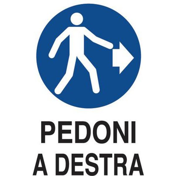 Cart. Alluminio 300X200 Pedoni A Destra,-image