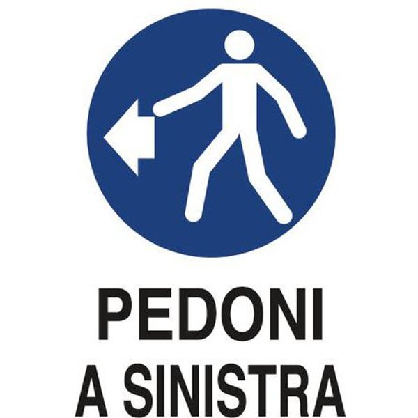 Cart. Alluminio 500X350 Pedoni A Sinist,-image