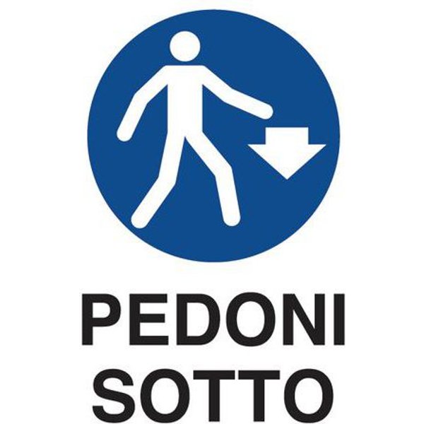 Cart. Alluminio 300X200 Pedoni Sotto,-image