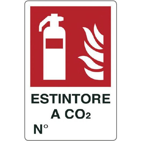 Cart. Alluminio Estintore 300X200 A Co² N°,-image