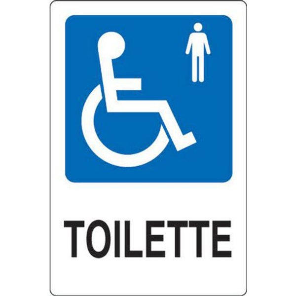 Cart. Alluminio Toilette Disbili 500X350Mm Uomini,-image