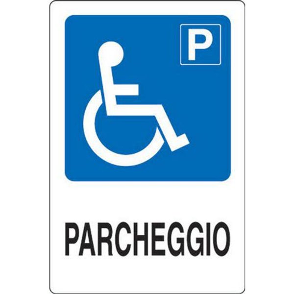 Cart. Alluminio Parcheggio 180X120Mm Disabili,-image