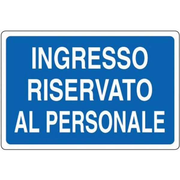 Cart. Alluminio Ingresso Riservato 180X120Mm Al Personale,-image