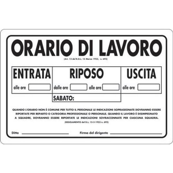 Cart. Alluminio Orario 300X200Mm Di Lavoro 2,-image