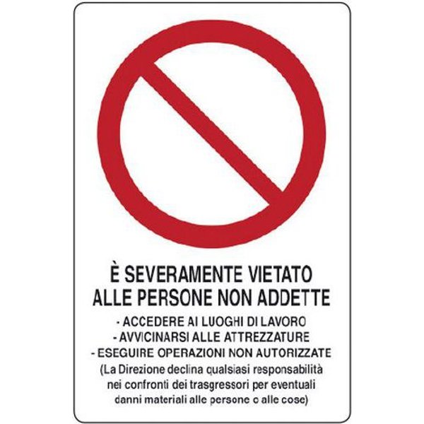Cart. Alluminioe' Vietato 300X200Mm Ai Non Addetti,-image